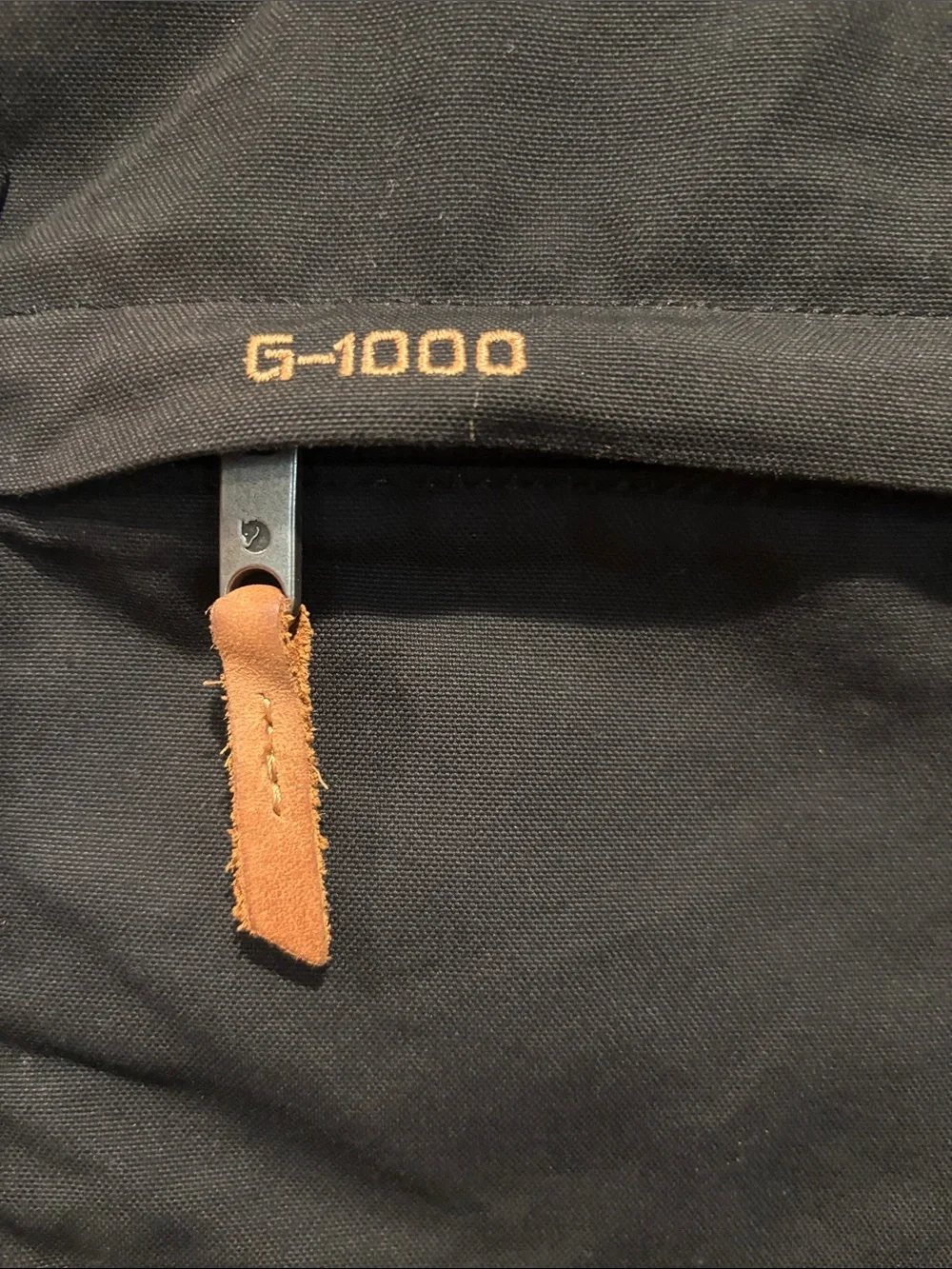 Fjallraven Black G-1000 Tote with Tan Leather Accents